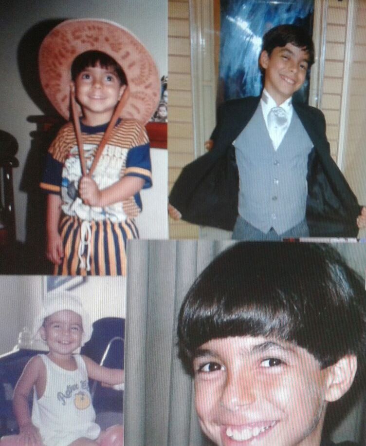 Imagens de André na infância, em Governador Valadares. Arquivo pessoal. 