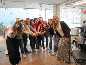 Equipe do PAE formada por estudantes de Medicina, Psicologia e Gestão da Saúde. (Crédito: Milza Januário)