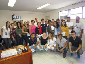 Funcionários dos Setores de Apoio Administrativo Compras, Financeiro e Logístico. Acervo Nupad.