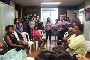 Rodas de conversa marcaram a comemoração do mês da mulher. Foto: Bruna Carvalho.