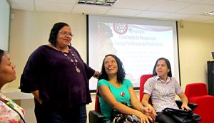 Maria Zenó durante roda de conversa. Foto: Rafaella Arruda.