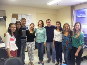 Responsáveis pelo setor pessoal da Fundep visitam setor de apoio pessoal do Nupad. Acervo Nupad.