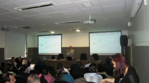 Agnaldo Lopes em palestra sobre HPV. Foto: Rafaella Arruda.
