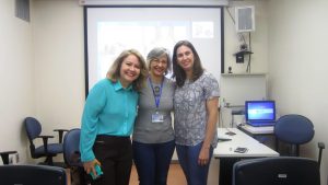 As médicas Patrícia Cardoso, Regina Aguiar e Vanessa Fenelon. Foto: Rafaella Arruda. 