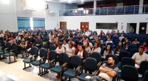 Público em Montes Claros/Auditório da Faculdade Santo Agostinho. Foto: Michelle Alves. 